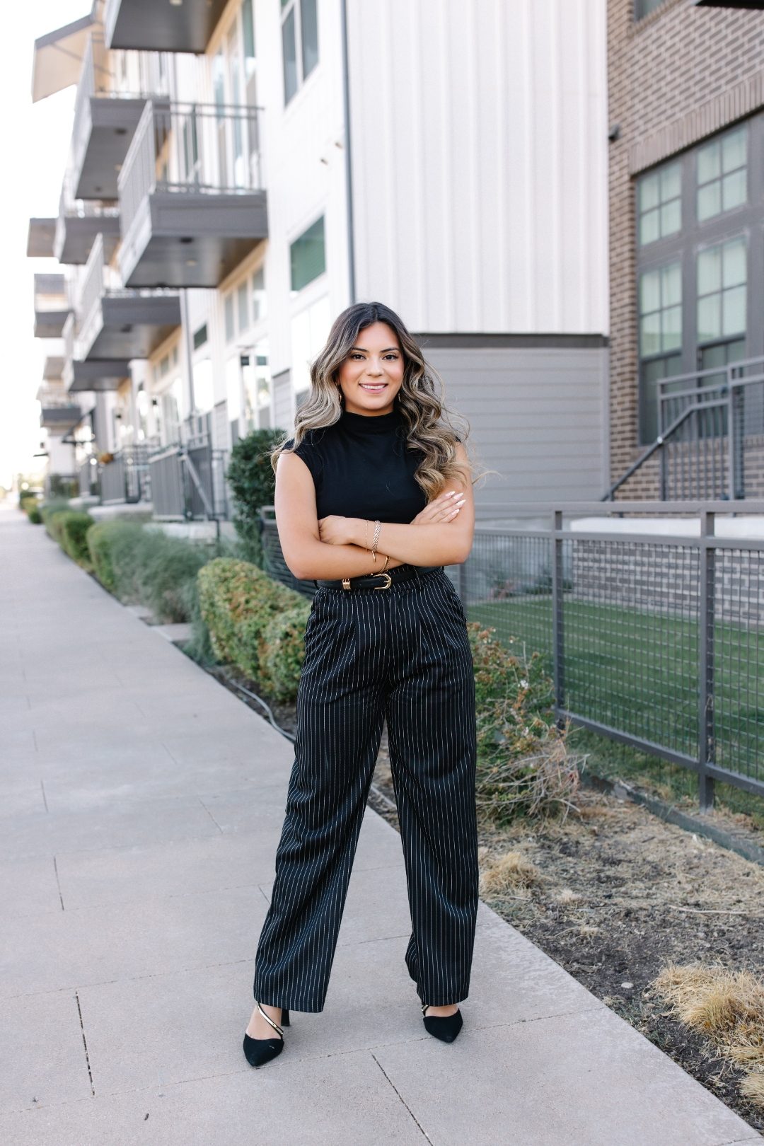 Danna Guille standing on a downtown Waco sidewalk